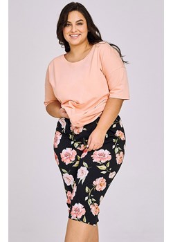 Piżama damska 3/4 plus size Margot 3161, Kolor morelowy-wzór, Rozmiar XXL, Taro ze sklepu Intymna w kategorii Piżamy damskie - zdjęcie 170781747