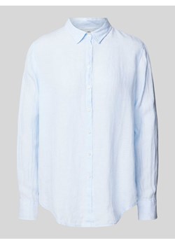 Bluzka lniana z listwą guzikową na całej długości model ‘Mira’ ze sklepu Peek&Cloppenburg  w kategorii Koszule damskie - zdjęcie 170781817