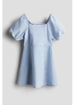H & M - Sukienka z bufiastym rękawem - Niebieski ze sklepu H&M w kategorii Sukienki dziewczęce - zdjęcie 170781886