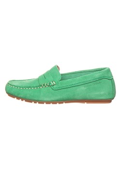 Marc O&apos;Polo Shoes Skórzane mokasyny w kolorze zielonym ze sklepu Limango Polska w kategorii Mokasyny damskie - zdjęcie 170783036