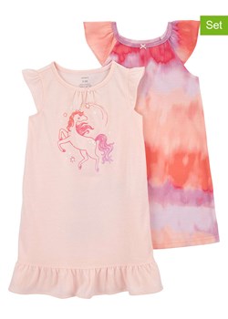 carter&apos;s Koszule nocne (2 szt.) w kolorze jasnoróżowym ze sklepu Limango Polska w kategorii Piżamy dziecięce - zdjęcie 170785256