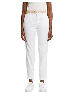 ESPRIT Spodnie chino w kolorze białym ze sklepu Limango Polska w kategorii Spodnie damskie - zdjęcie 170785688