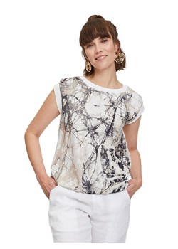 CARTOON Koszulka w kolorze czarno-beżowo-białym ze sklepu Limango Polska w kategorii Bluzki damskie - zdjęcie 170786439