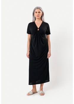 Długa luźna sukienka z ozdobnym kółkiem ze sklepu Molton w kategorii Sukienki - zdjęcie 170786897