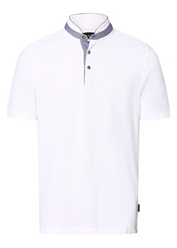 Bugatti Męska koszulka polo Mężczyźni Bawełna biały jednolity ze sklepu vangraaf w kategorii T-shirty męskie - zdjęcie 170787147