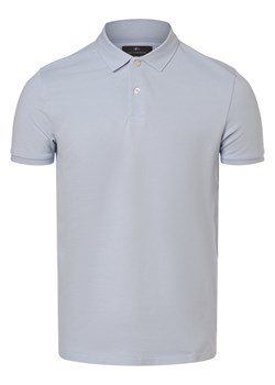 Nils Sundström Męska koszulka polo Mężczyźni Bawełna jasnoniebieski jednolity ze sklepu vangraaf w kategorii T-shirty męskie - zdjęcie 170787167