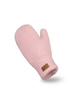 Różowe rękawiczki damskie z jednym palcem ze sklepu JK-Collection w kategorii Rękawiczki damskie - zdjęcie 170789676