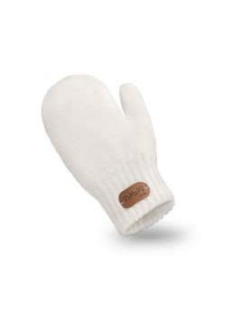 PaMaMi Rękawiczki dziecięce jednopalczaste - Ecru ze sklepu JK-Collection w kategorii Rękawiczki dziecięce - zdjęcie 170789679