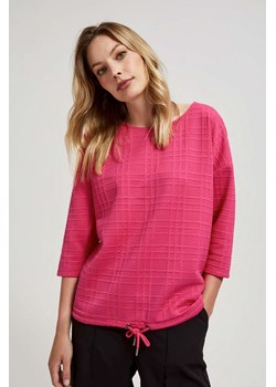 Różowa bluza damska nierozpinana z rękawem 3/4 ze sklepu 5.10.15 w kategorii Bluzy damskie - zdjęcie 170792527