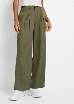Spodnie chino z zakładkami, z lyocellu ze sklepu bonprix w kategorii Spodnie damskie - zdjęcie 170793588