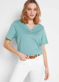 Długi shirt z dekoltem w szpic (5 sztuk), krótki rękaw ze sklepu bonprix w kategorii Bluzki damskie - zdjęcie 170793848