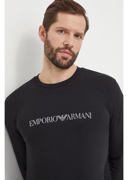 Emporio Armani Underwear bluza lounge kolor czarny z nadrukiem 111785 4R571 ze sklepu ANSWEAR.com w kategorii Bluzy męskie - zdjęcie 170794156