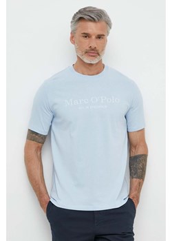 Marc O&apos;Polo t-shirt bawełniany męski kolor niebieski z nadrukiem ze sklepu ANSWEAR.com w kategorii T-shirty męskie - zdjęcie 170794515