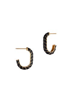 Duże kolczyki z czarną emalią Holiday ze sklepu Picky Pica w kategorii Kolczyki - zdjęcie 170794895