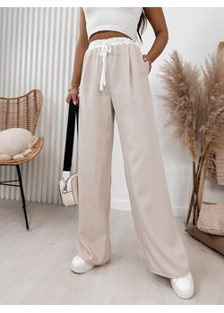 spodnie nekro beżowe one size ze sklepu UBRA w kategorii Spodnie damskie - zdjęcie 170795457