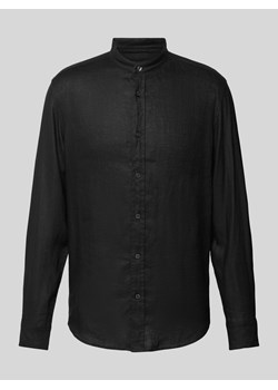 Koszula lniana o kroju regular fit ze stójką model ‘TAROK’ ze sklepu Peek&Cloppenburg  w kategorii Koszule męskie - zdjęcie 170796498