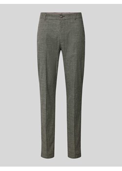 Spodnie do garnituru o kroju slim fit z fakturowanym wzorem model ‘Hank’ ze sklepu Peek&Cloppenburg  w kategorii Spodnie męskie - zdjęcie 170796579