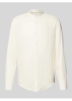 Koszula lniana o kroju regular fit ze stójką model ‘TAROK’ ze sklepu Peek&Cloppenburg  w kategorii Koszule męskie - zdjęcie 170796719