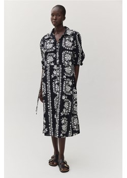 H & M - Szmizjerka z domieszką lnu - Czarny ze sklepu H&M w kategorii Sukienki - zdjęcie 170797089