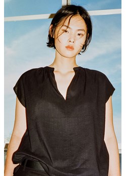 H & M - Bluzka z kapturkowym rękawem - Czarny ze sklepu H&M w kategorii Bluzki damskie - zdjęcie 170797127