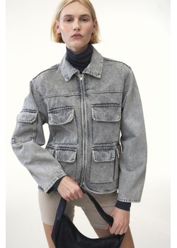 H & M - Dżinsowa kurtka utility - Szary ze sklepu H&M w kategorii Kurtki damskie - zdjęcie 170797168