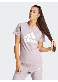 adidas T-Shirt Essentials Logo IR5411 Różowy Regular Fit ze sklepu MODIVO w kategorii Bluzki damskie - zdjęcie 170797589