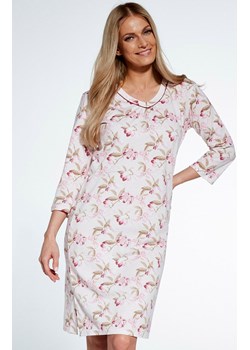 Bawełniana koszula nocna damska 483/361 Adele 2, Kolor biało-różowy, Rozmiar M, Cornette ze sklepu Primodo w kategorii Koszule nocne - zdjęcie 170798668