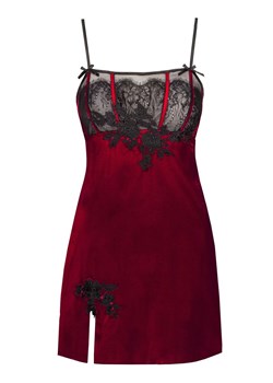 Satynowa koszulka nocna damska i stringi Jusona, Kolor bordowy, Rozmiar S/M, LivCo Corsetti Fashion ze sklepu Primodo w kategorii Koszule nocne - zdjęcie 170800669