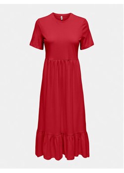 ONLY Sukienka codzienna May 15252525 Czerwony Regular Fit ze sklepu MODIVO w kategorii Sukienki - zdjęcie 170804667