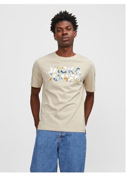 Jack&Jones T-Shirt Jeff 12250683 Beżowy Standard Fit ze sklepu MODIVO w kategorii T-shirty męskie - zdjęcie 170804747