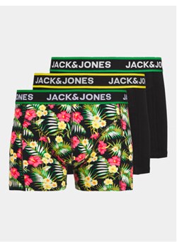 Jack&Jones Komplet 3 par bokserek Flowers 12250612 Czarny ze sklepu MODIVO w kategorii Majtki męskie - zdjęcie 170804755