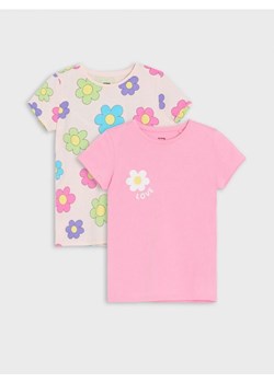 Sinsay - Koszulki 2 pack - różowy ze sklepu Sinsay w kategorii Bluzki dziewczęce - zdjęcie 170807229