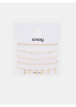 Sinsay - Bransoletki 5 pack - złoty ze sklepu Sinsay w kategorii Bransoletki - zdjęcie 170807267