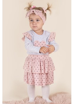 Spódniczka niemowlęca dla dziewczynki pudrowy róż w serduszka ze sklepu 5.10.15 w kategorii Spódnice - zdjęcie 170807896