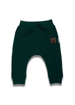 Bawełniane zielone spodnie niemowlęce chłopięce ze sklepu 5.10.15 w kategorii Spodnie i półśpiochy - zdjęcie 170807979