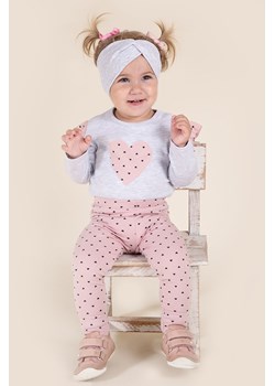 Niemowlęce dziewczęce legginsy różowe w serduszka ze sklepu 5.10.15 w kategorii Legginsy niemowlęce - zdjęcie 170808019