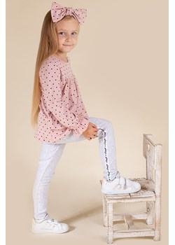 Bawełniane szare legginsy dziewczęce ze sklepu 5.10.15 w kategorii Spodnie dziewczęce - zdjęcie 170808026