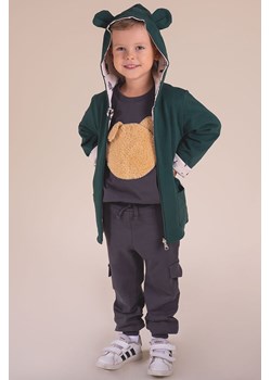 Bawełniana kurtka chłopięca dwustronna zielona/beżowa z motywem leśnym ze sklepu 5.10.15 w kategorii Kurtki chłopięce - zdjęcie 170808089
