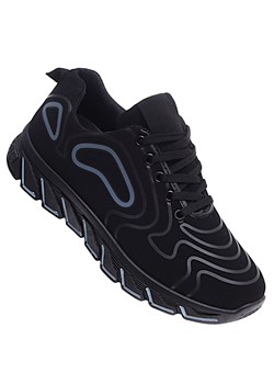 Czarne sznurowane męskie buty sportowe /F3-1 15879 T310/ ze sklepu Pantofelek24.pl w kategorii Trampki męskie - zdjęcie 170808208