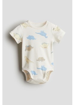 H & M - Wzorzyste body - Biały ze sklepu H&M w kategorii Odzież dla niemowląt - zdjęcie 170809817