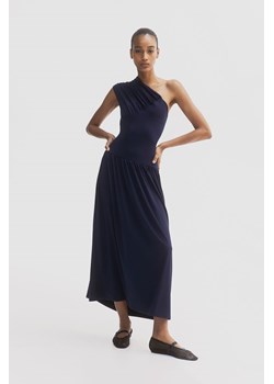 H & M - Marszczona sukienka na jedno ramię - Niebieski ze sklepu H&M w kategorii Sukienki - zdjęcie 170809835