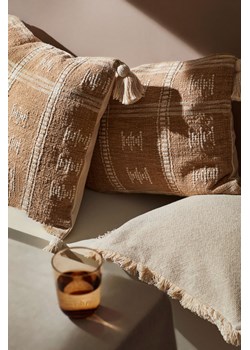 H & M - Poszewka na poduszkę zdobiona frędzlami - Beżowy ze sklepu H&M w kategorii Poszewki na poduszki - zdjęcie 170809887