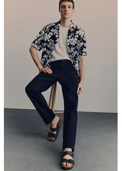H & M - Bawełniane spodnie Regular Fit - Niebieski ze sklepu H&M w kategorii Spodnie męskie - zdjęcie 170809908