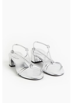 H & M - Sandały na obcasie - Srebrny ze sklepu H&M w kategorii Sandały damskie - zdjęcie 170809925