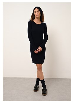 Just Cashmere Kaszmirowa sukienka "Susan" w kolorze granatowym ze sklepu Limango Polska w kategorii Sukienki - zdjęcie 170813177