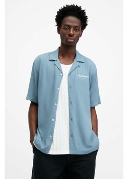 AllSaints koszula męska kolor niebieski regular ze sklepu ANSWEAR.com w kategorii Koszule męskie - zdjęcie 170815127