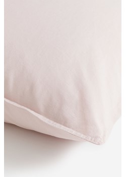 H & M - Sprana poszewka na poduszkę zawierająca len - Różowy ze sklepu H&M w kategorii Poszewki na poduszki - zdjęcie 170815198