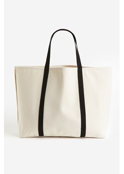 H & M - Torba plażowa z bawełnianego płótna - Czarny ze sklepu H&M w kategorii Torby Shopper bag - zdjęcie 170816635