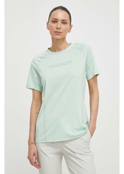 Mammut t-shirt sportowy Selun FL Logo kolor zielony ze sklepu ANSWEAR.com w kategorii Bluzki damskie - zdjęcie 170819229