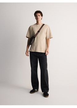 Reserved - T-shirt z efektem sprania - beżowy ze sklepu Reserved w kategorii T-shirty męskie - zdjęcie 170821105